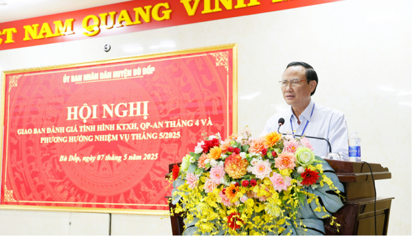 Bù Đốp: giao ban kinh tế xã hội tháng 4 năm 2025